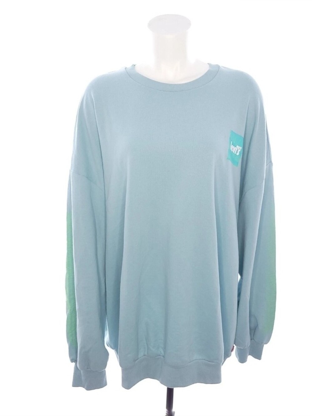 Levi's Blue Crew Neck Long Sleeve Nature Pullover Sweatshirt Womens XL
